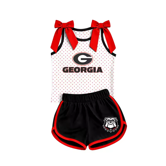 Custom team top matching shorts girl summer outfit wholesale factory price