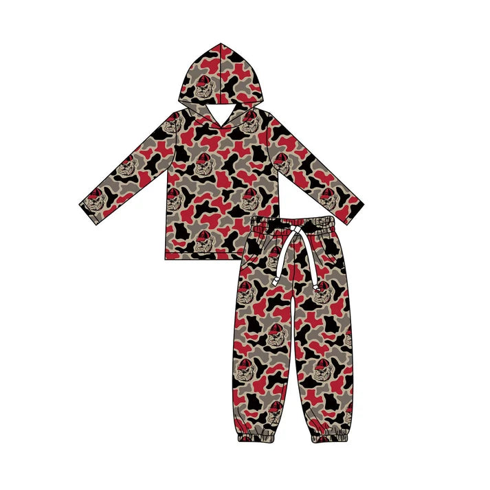Baby boy custom team cheer design long sleeve hoodie set