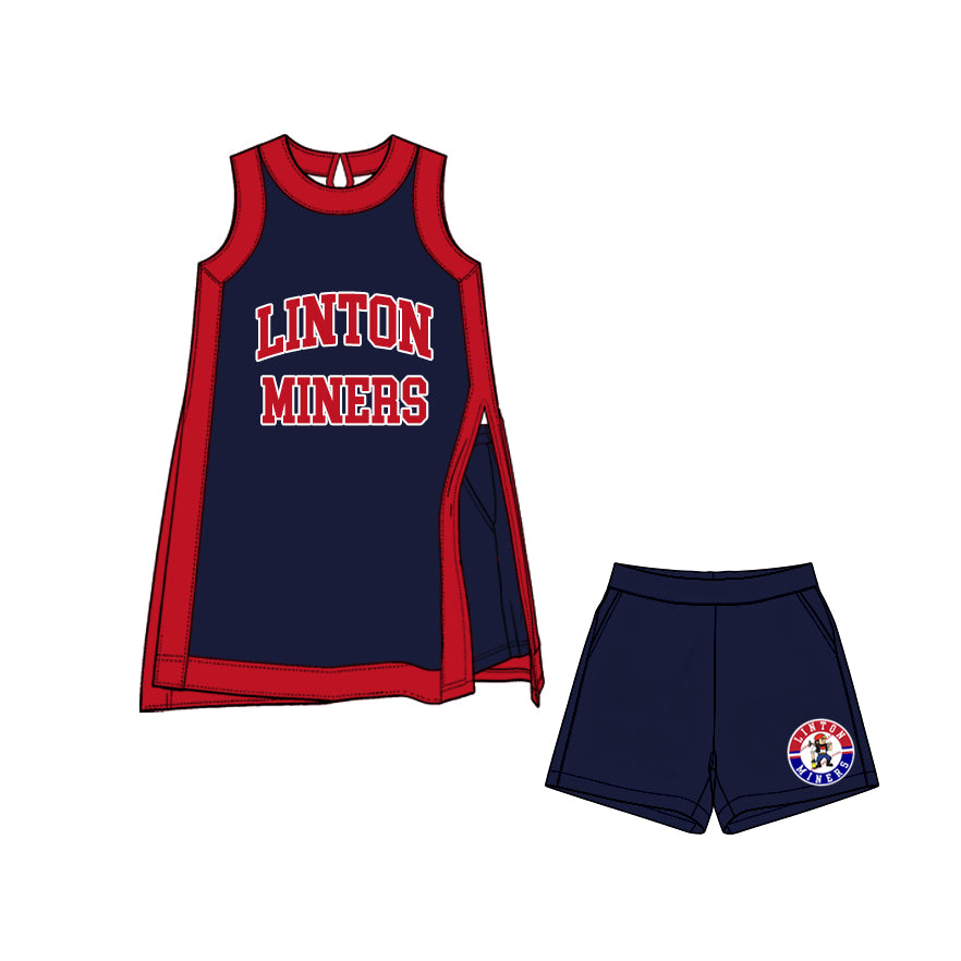 baby girls sleeveless team dress matching shorts yoga clothing set