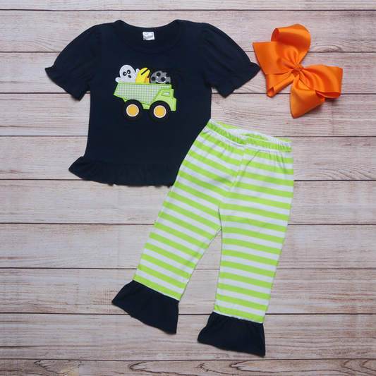 baby boy wholesale long sleeve halloween ghost truck clothes