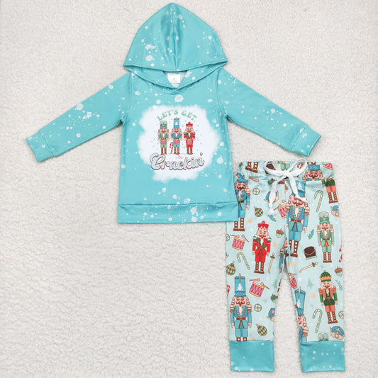 Boy long sleeve Christmas hoodie set