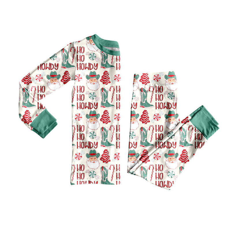 Kids girls Christmas santa long sleeve outfit