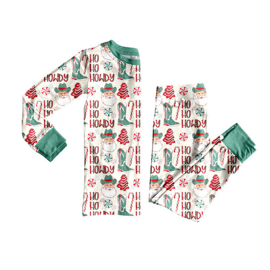 Kids girls Christmas santa long sleeve outfit