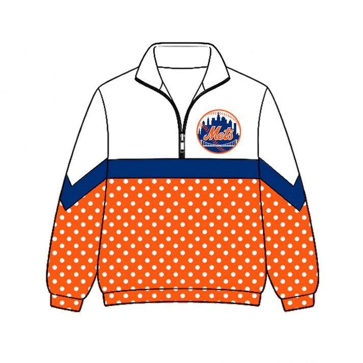 Kid New York Mets team style long sleeve pullover top