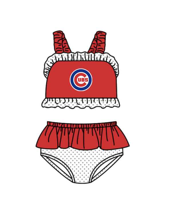 Baby girls wholesale two pieces custom team summer swimwear