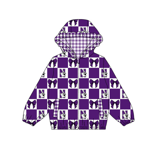 baby girls custom team design long sleeve hoodie top