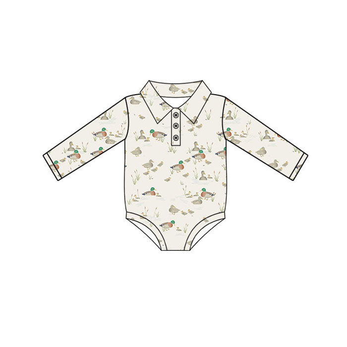 Toddle baby boy duck hunting season t-shirt romper wholesale factory price