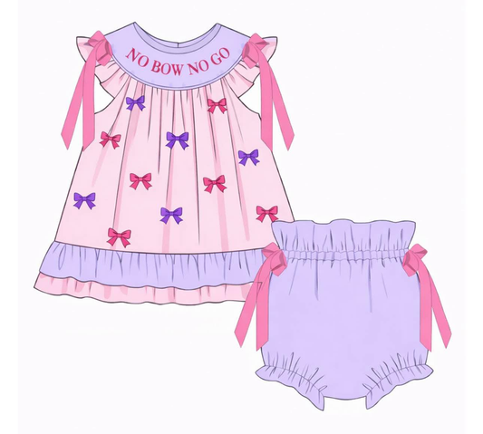 Toddle kids custom team no bow no go bummies set