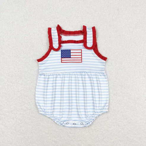 sister brother embroidery  American girl flag july 4th matching sibling outfit