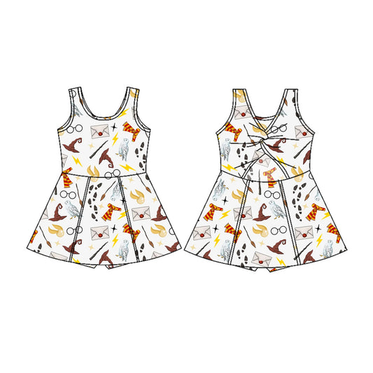 Toddle girls wholesale custom magic design yoga dress
