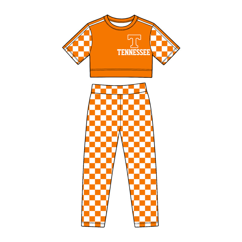 Toddle kids girl tennessee custom design short sleeve outfit