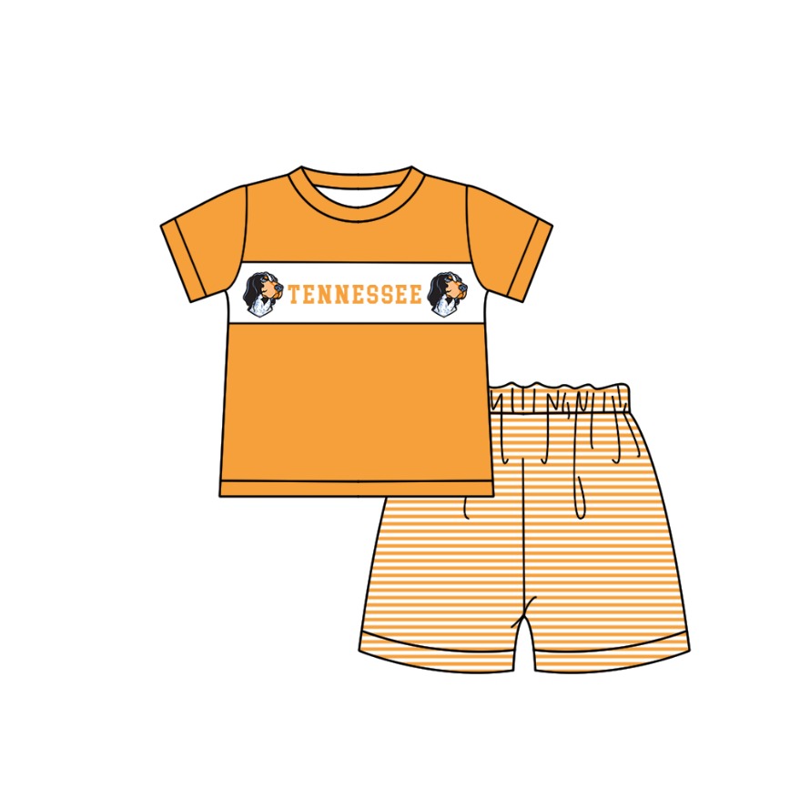 Custom team top matching shorts boy summer outfit