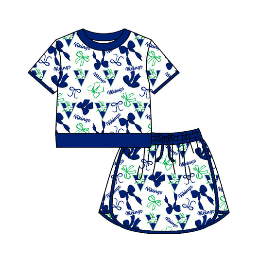 Custom team pullover top matching skorts girl summer outfit