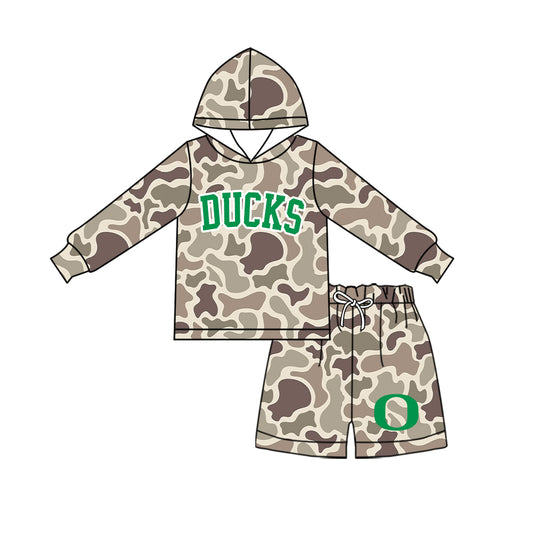 Custom team top matching shorts kids boy hoodie outfit wholesale factory price