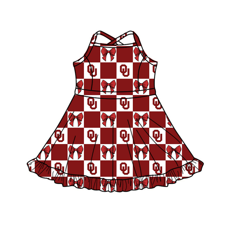 Toddle girls wholesale custom team design yoga dress