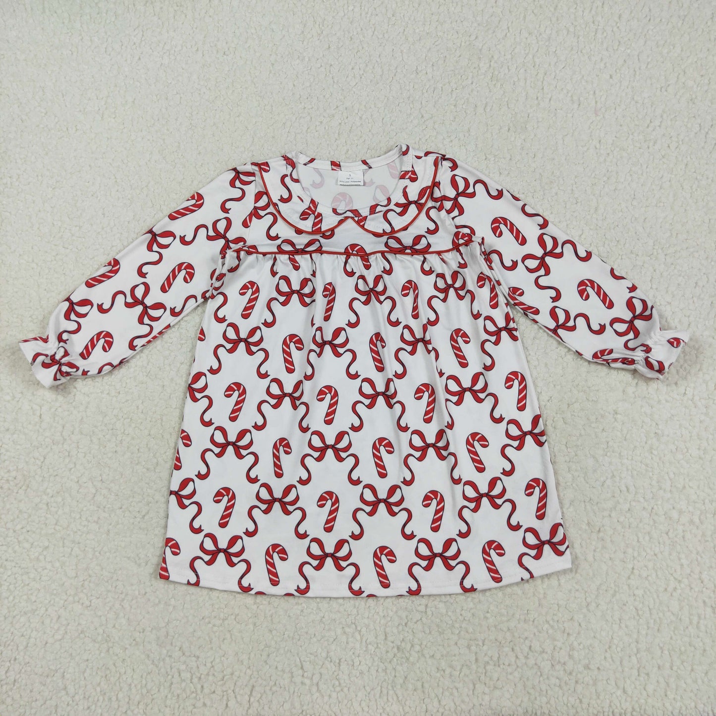 Toddle girls Christmas red bow tunic top matching pants fall winter clothes