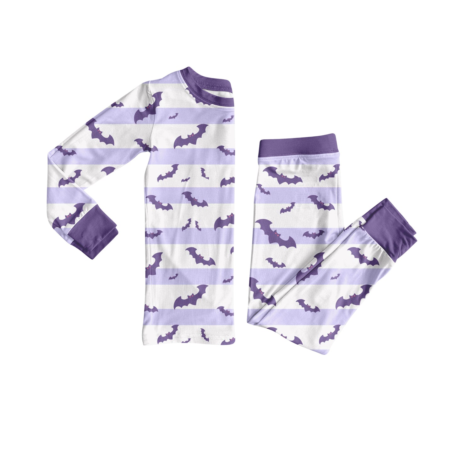 Halloween bat kids long sleeve pajama set