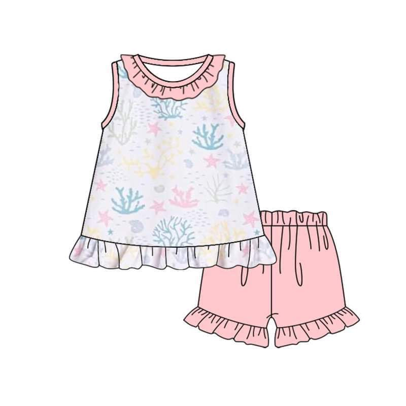 Infant baby girls summer beach outfit