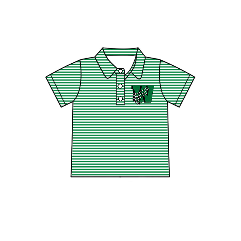 Kids baby short sleeve custom team pullover top