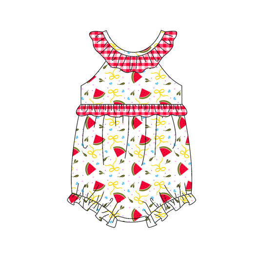Watermelon design kids baby summer romper