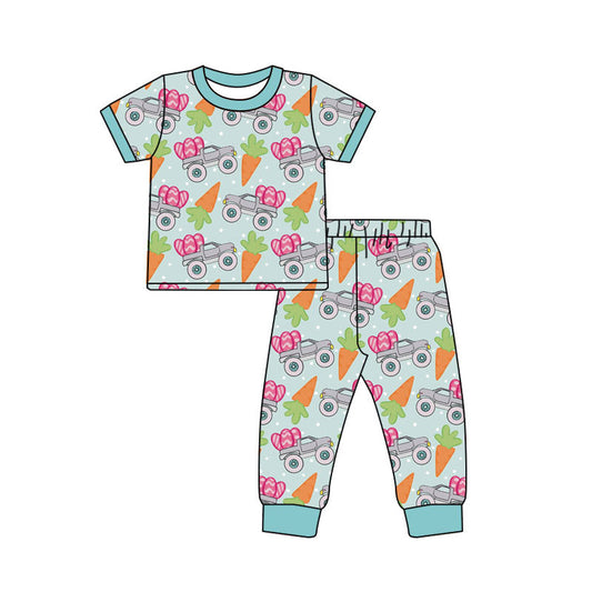 Easter carrot design kids pajama set wholesal factory price