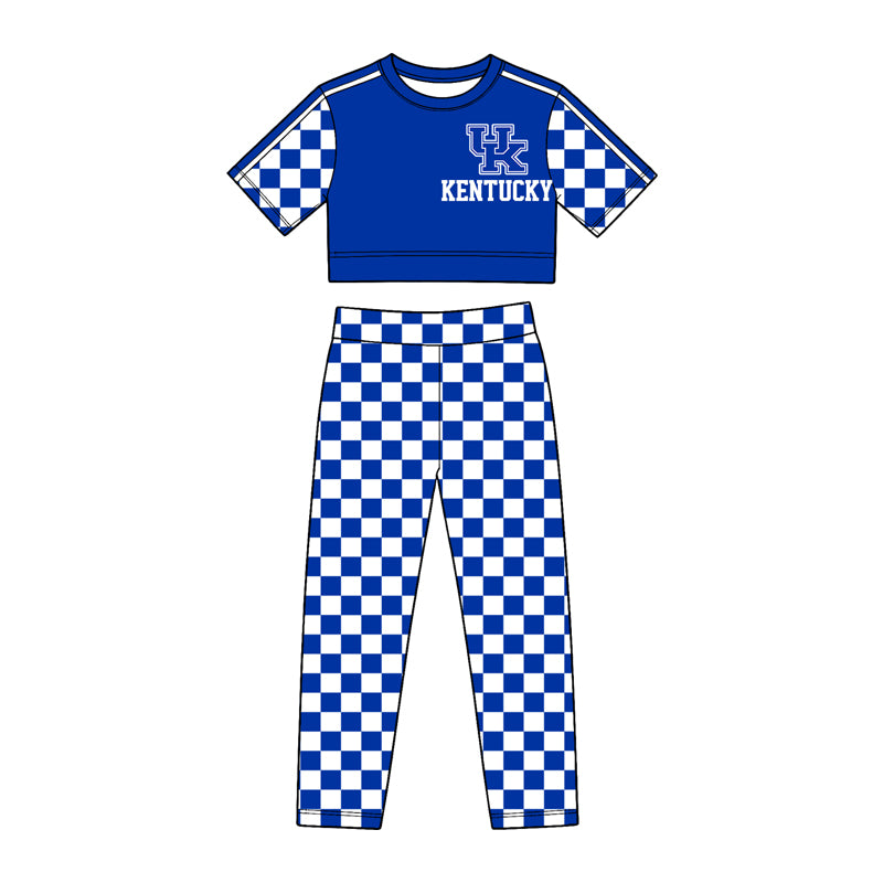 Toddle kids girl kentucky custom design short sleeve outfit