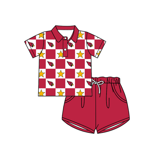 Custom team top matching shorts boy summer outfit