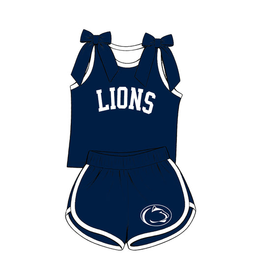 Custom team top matching shorts girl summer outfit wholesale factory price