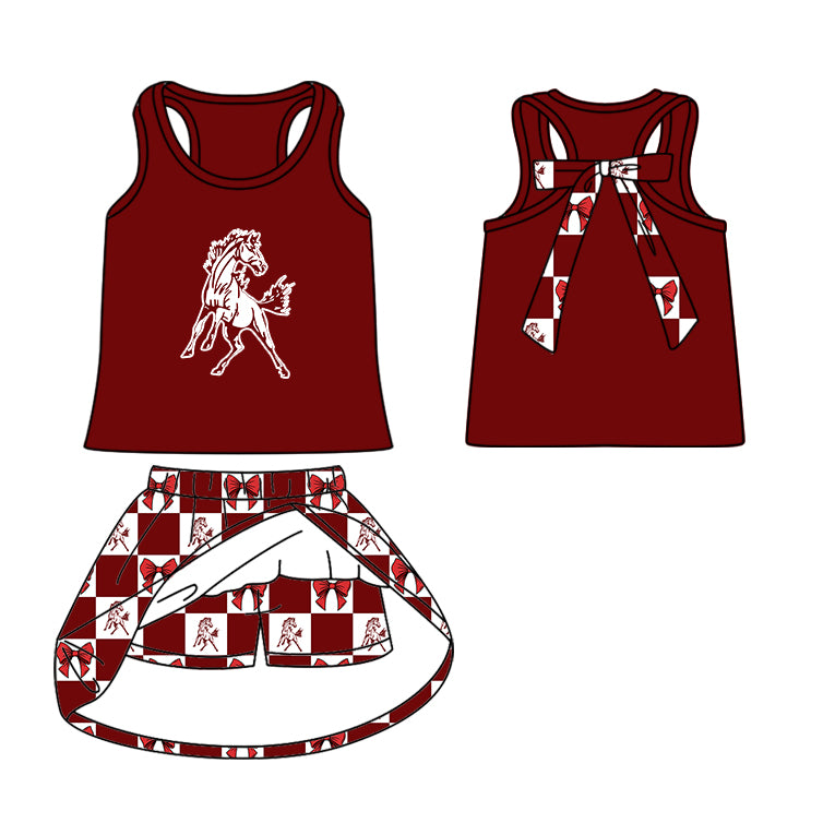 baby girls team cheer skirt outfit add liner shorts