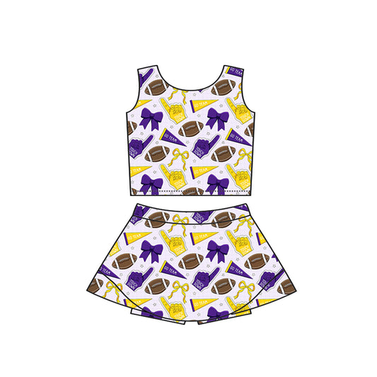 toddle girls custom team style skirt set