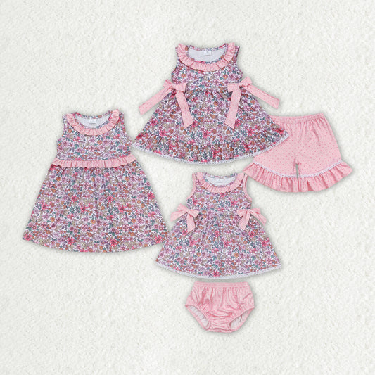 best sister pink floral boutique clothing set