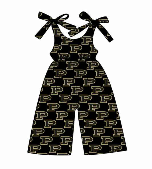 Toddle baby girls team design jumpsuit