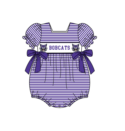 Custom collegiate team design toddle girl summer romper