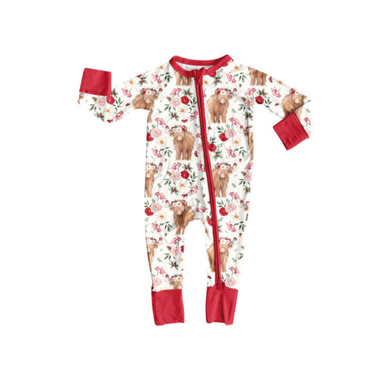 Toddle baby girls highland cow romper wholesale factory price
