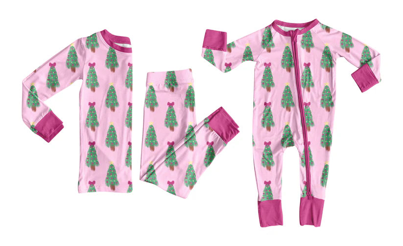 Toddle kids Christmas tree design matching outfit