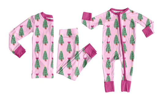 Toddle kids Christmas tree design matching outfit