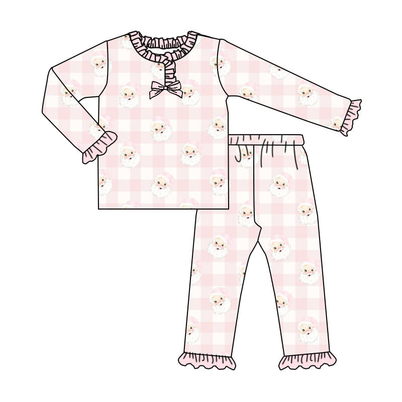 Toddle kids Christmas santa design matching outfit