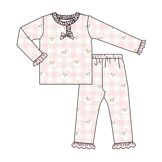 Toddle kids Christmas santa design matching outfit