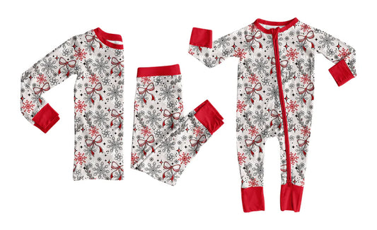 Christmas print baby long sleeve matching clothes whoesale price