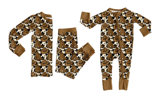 Western design baby long sleeve matching clothes whoesale price