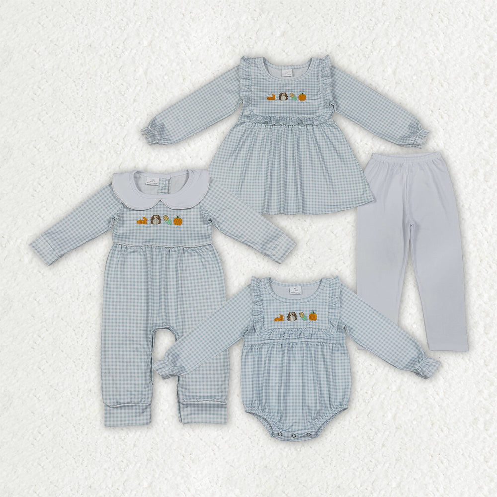 Long sleeve Thanksgiving turkey top matching pants girl wholesale factory price outfit