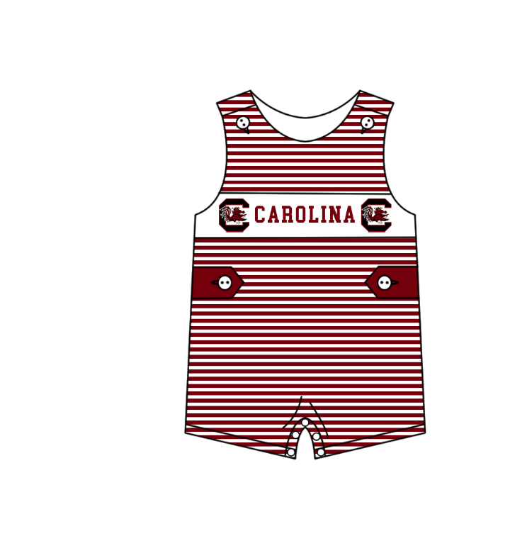 Custom collegiate team design toddle boy summer romper