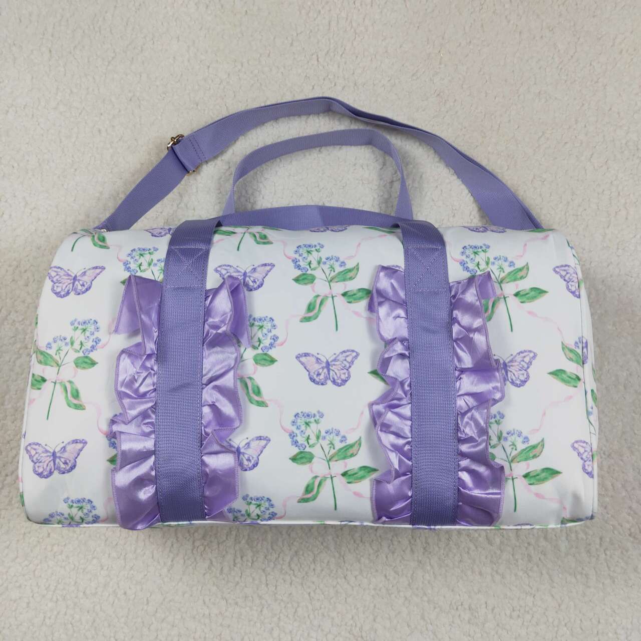 Butterfly design duffel bag sports bag