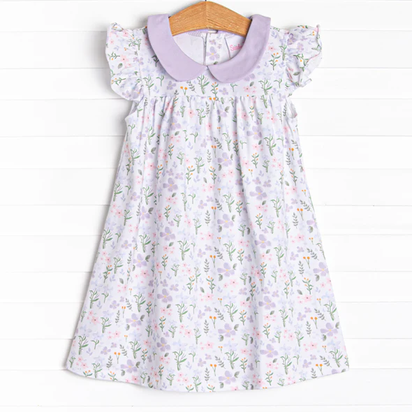 lavender floral boutique dress