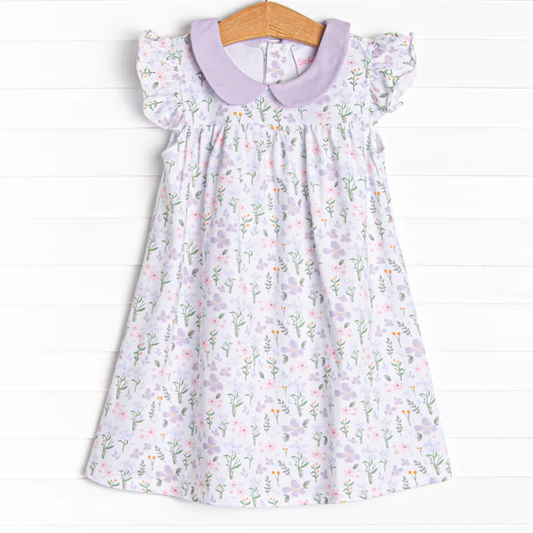 lavender floral boutique dress