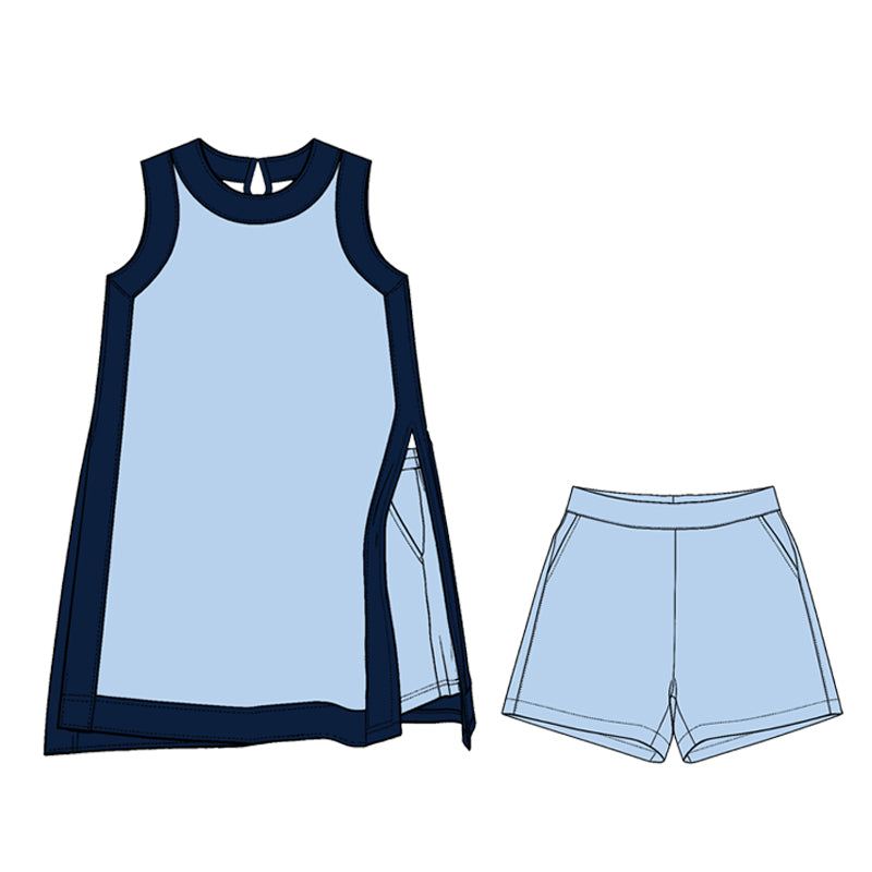 baby girls sleeveless dress matching shorts yoga clothing set