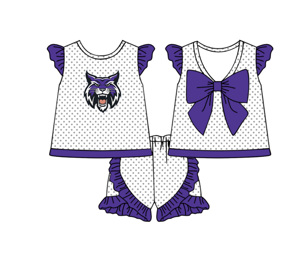 Custom team top matching shorts girl summer outfit