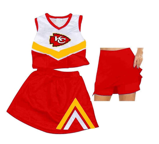 baby girls short sleeve top skirt set outfit.