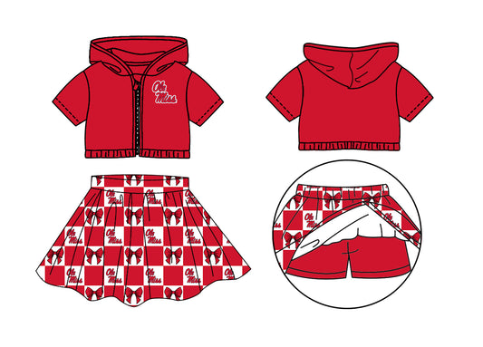 Toddle girls wholesale custom team design yoga skirt set