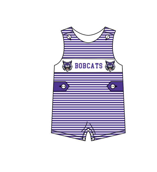 Custom collegiate team design toddle boy summer romper